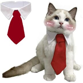 Aniac قابلة للتعديل الكلب Cat التعادل الجرو جرو الإكسسوارات الرقبة ملحقات الزفاف الرسمية زي ذبابة بيضاء الأزياء الزهرة (S ، أسود)