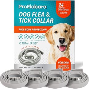 Dog Flea Tick Prevention Collar: Effective Flea Collar and Prevention for Dogs - Safe Dog Ticks Fleas Collars - Reliable Tick Flea Collars for Dogs - 24 Month Protection 4-Pack…