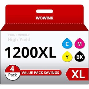 بالنسبة إلى خراطيش حبر Maxify PGI 1200 1200XL لـ Canon Maxify PG-1200XL ، استخدم خراطيش الحبر مع MAXIFY MB2720 MB2320 MB2020 MB2120 MB2050 MB2350 (4 Pack ، Cyan Magenta Black)