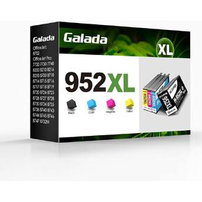 Galada Remanufactured Ink Cartridges Replacement for HP 952XL 952 XL Combo Pack for OfficeJet Pro 8710 8715 8720 8210 7740 7720 7730 8725 8730 Printer