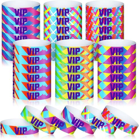 Teling 600 Pcs VIP Wristbands for Events Waterproof VIP Paper Wristbands VIP Bracelets Bands Lightweight Events Bracelets for Party Club Parks Concerts in Kuwait