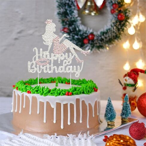 Happy Birthday Crown Cake Topper Queen Lady Rhinestone Cake Topper Glitter 50th Birthday Cupcake Toppers 50st Birthday Decorations for Girls Women Birthday Anniversary Party Favors in Kuwait