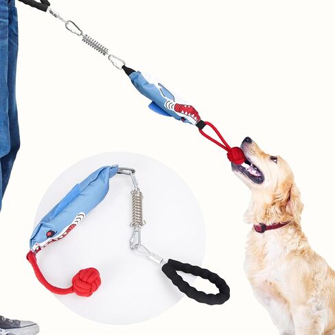Tug of War Dog Toy for Pets That Like to Chew, with Spring-Loaded Bar and Comfort Handle, Durable Dog Toys, Indoor/Outdoor Dog Tug Toys in Saudi Arabia