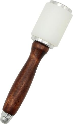 Leathercraft Wooden Handle Nylon Hammer - Wood Leather Carving Hammer Mallet for DIY Stamping Sew Leather Cowhide Tool in Saudi Arabia