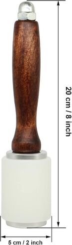 Leathercraft Wooden Handle Nylon Hammer - Wood Leather Carving Hammer Mallet for DIY Stamping Sew Leather Cowhide Tool in Saudi Arabia