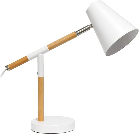 تصميمات بسيطة LD1059-WHT WOODEN PIVOT DESK LAMP ، Matte White in Kuwait