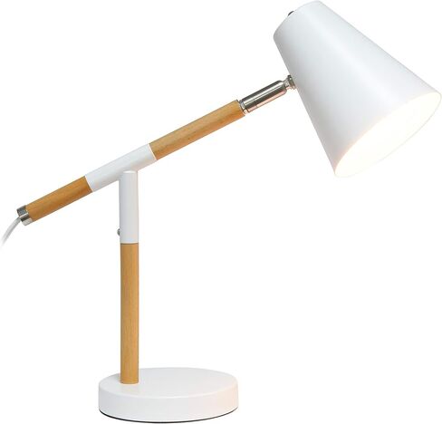 تصميمات بسيطة LD1059-WHT WOODEN PIVOT DESK LAMP ، Matte White in Kuwait