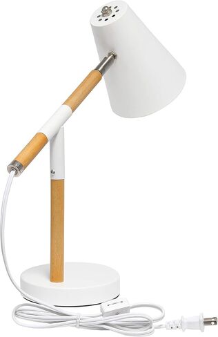 تصميمات بسيطة LD1059-WHT WOODEN PIVOT DESK LAMP ، Matte White in Kuwait