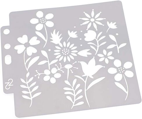 Different Airbrush DIY Hollow Design PET Plastic Stencil Painting Templates Stencils, Perfect for Textile Design, Wall Decoration, Window, Paper, Scrapbooking, Kids Crafting, 14x13cm/5.51x5.12in in Kuwait
