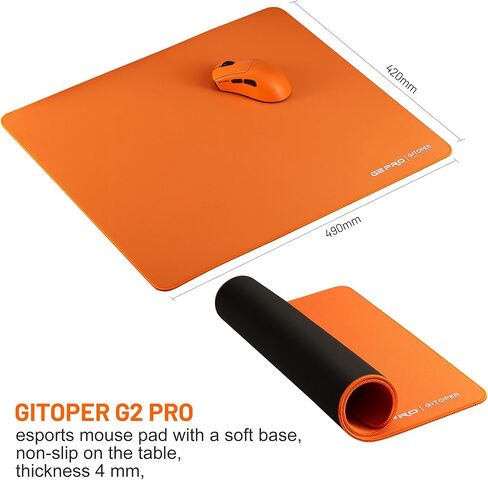 G2 PRO Esports Gaming Mouse Pad-Soft Base Non-Slip with Smooth Surface Fabric Speed Type (Black) in Saudi Arabia