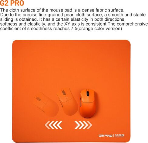 G2 PRO Esports Gaming Mouse Pad-Soft Base Non-Slip with Smooth Surface Fabric Speed Type (Black) in Saudi Arabia
