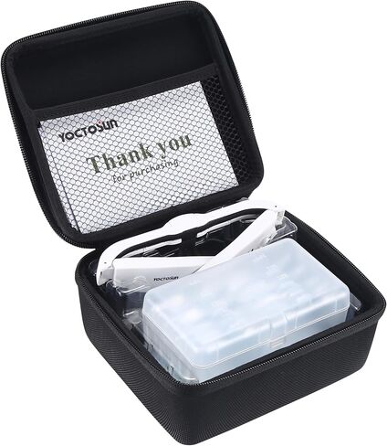 YOCTOSUN Magnifying Glasses with Light, 0.75X-4.0X Head Magnifier Glasses | 3 LED Lights,Detachable 5 Lenses,Rechargeable Magnify Glasses, Hands Free Headset Magnifier for Close Work Crafts Jewelry in Kuwait