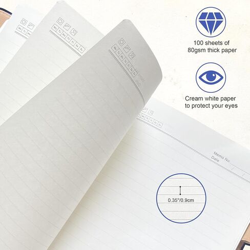 Diary with Lock for Men and Women, A5 Vintage Leather Journal with Lock for Boy and Girl, 200 Pages Refillable Lined Password Notebook with Pen for Personal Daily Writing Travel （Navy Blue） in Kuwait