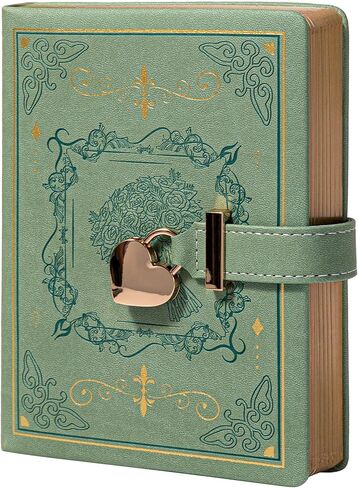 يوميات مع القفل للكتابة ، PU Grasscover Leather Journal ، B6 Personal Organizer for Men Women ، 288 Pages 100GSM Paper in Kuwait