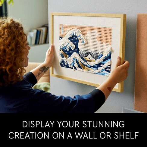 LEGO Art Hokusai – The Great Wave 31208, 3D Japanese Wall Art Craft Kit, Framed Ocean Canvas, Creative Activity Hobbies for Adults, DIY Home, Office Decor in Saudi Arabia