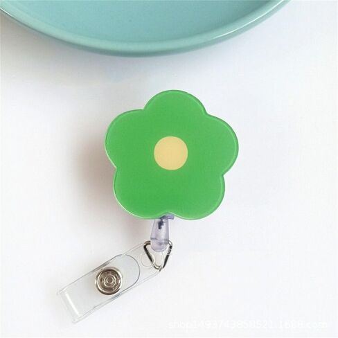 Blue Cute Badge Reel Retractable Flower Floral Nurse Badge Holder Clips Reels ID Name Clip Tag for Nursing Nurses Teacher Pharmacy Medical Lanyards Accessories，Identification Badges and Supplies in Kuwait