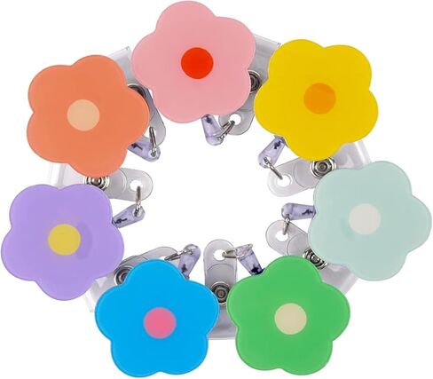 Blue Cute Badge Reel Retractable Flower Floral Nurse Badge Holder Clips Reels ID Name Clip Tag for Nursing Nurses Teacher Pharmacy Medical Lanyards Accessories，Identification Badges and Supplies in Kuwait