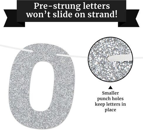 Pre-strung Older Wiser Hotter Banner - No DIY - Black Glitter Happy Birthday Party Banner - Pre-strung Garland on 8 ft Strands. Black Birthday Party Decorations for Men & Women. Did We Mention No DIY in Saudi Arabia