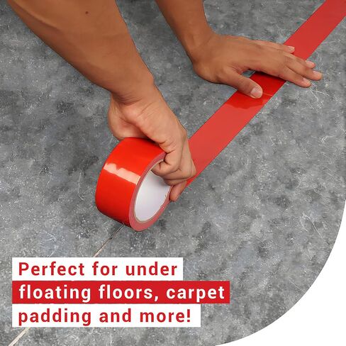 ELK - Vapor Barrier Tape, PE 9mm Polyethylene, Sealing Moisture Barrier Seam and Seal Tape for Crawl Space or Marine Use, Waterproof, 4 Inch x 180 Foot Roll - UV Resistant (Red) in Kuwait