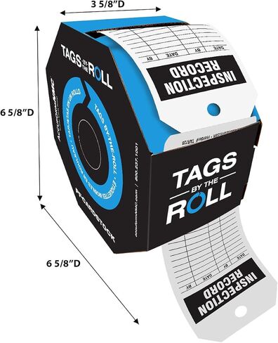 Accuform 250 Inspection and Status Record Tags by-The-Roll, Inspection Record, US Made OSHA Compliant Tags, Waterproof PF-Cardstock, Resists Tears, 6.25"x3", TAR728 in Saudi Arabia