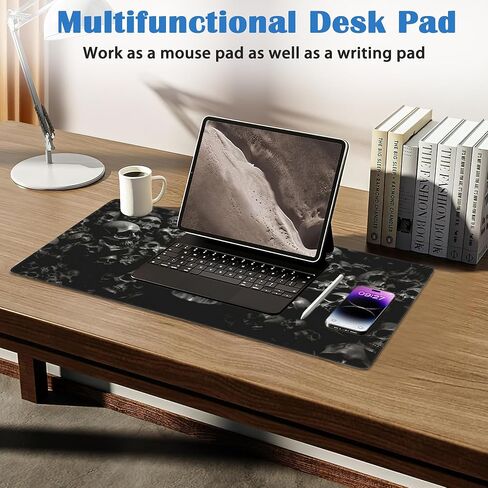 Skull Mouse Pad Gaming Mousepad Desk Mat,Smoothing Fabric Mousepad for Fluid Control,Ultra-Stable Non-Slip Rubber Base Mouse Pad,Stitched Edges(31.5x15.7 in) in Saudi Arabia