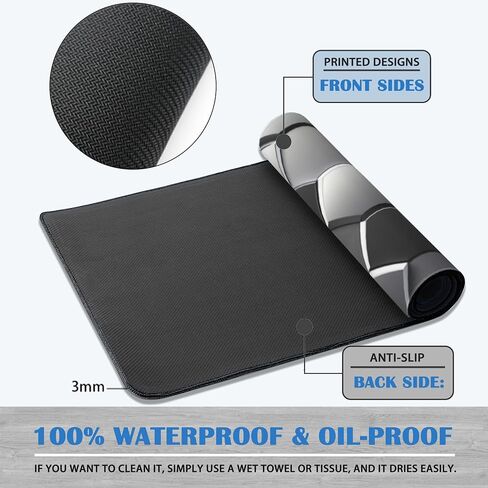 Skull Mouse Pad Gaming Mousepad Desk Mat,Smoothing Fabric Mousepad for Fluid Control,Ultra-Stable Non-Slip Rubber Base Mouse Pad,Stitched Edges(31.5x15.7 in) in Saudi Arabia