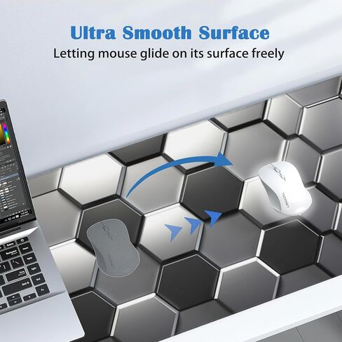 Skull Mouse Pad Gaming Mousepad Desk Mat,Smoothing Fabric Mousepad for Fluid Control,Ultra-Stable Non-Slip Rubber Base Mouse Pad,Stitched Edges(31.5x15.7 in) in Saudi Arabia