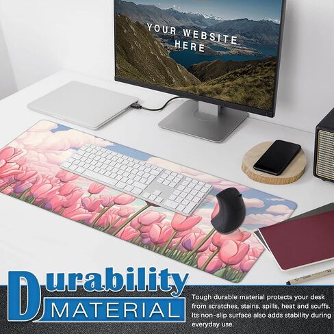حصيرة Desepad Desk Mousepad Mousepad ، موسى تنعيم للسيطرة على السوائل ، وسادة الماوس المطاطية غير القابلة للانزلاق ، وحواف خياطة (31.5 × 15.7 بوصة) in Kuwait