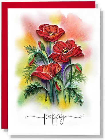 Japanese Peach Blossom Greeting Card | Happy New Year 3D Quilling Card Flower | Paper Handmade- Design Greeting Card for Christmas Birthday Anniversary - Love Mom with Envelop (Peach Blossom) in Saudi Arabia