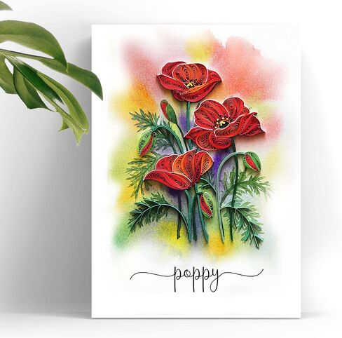 Japanese Peach Blossom Greeting Card | Happy New Year 3D Quilling Card Flower | Paper Handmade- Design Greeting Card for Christmas Birthday Anniversary - Love Mom with Envelop (Peach Blossom) in Saudi Arabia