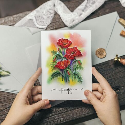 Japanese Peach Blossom Greeting Card | Happy New Year 3D Quilling Card Flower | Paper Handmade- Design Greeting Card for Christmas Birthday Anniversary - Love Mom with Envelop (Peach Blossom) in Saudi Arabia