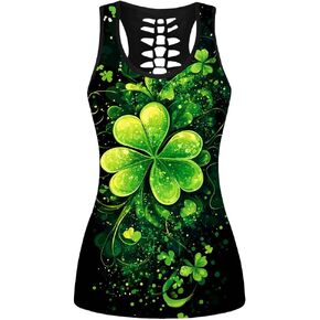 Sister Amy Women's Skull Print Hollow Out T-Shirt Crew Neck Plus Size Tank Top