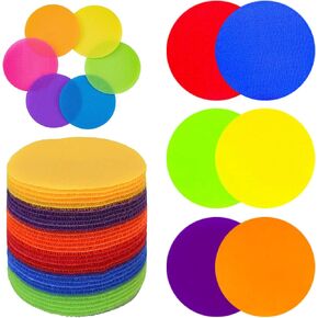 30 Pcs Carpet Spot Markers, Carpet Markers, 4" Poly Spots, Rubber Circles for Gym, Floor Dots, Polyspots for Classroom, Teachers, Yoga, Decoration