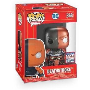 Pop DC Comics Heroes - Imperial Deathstroke (Metallic Finish Variant) Shanghai 2021 Convention Asia Limited Edition Exclusive Vinyl Figure Bundle with Compatible Funko Box Protector