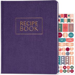 Skyline Recipe Book – Blank Hardcover Cookbook to Write in Your Own Recipes – Create You Own Empty Family Meal Cook Book Notebook (Black)