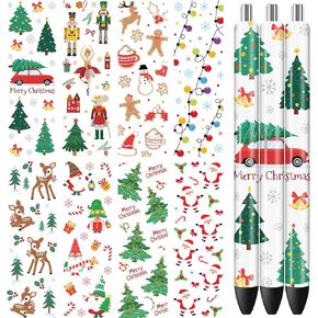 UV DTF PEN WRAPS - 40 ورقة حيوانات لطيفة UVDTF شارات ، Highland Cow Axolotl Bee Bunny Butterfly Rup on Transfer Transfer for Girls ،