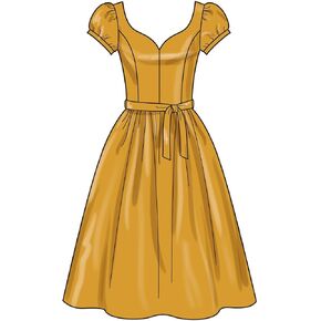 New Look UN6786A Misses' Day or Evening Dresses with Belt and Purse Sewing Pattern Packet, Design Code N6786, Sizes 8-10-12-14-16-18, Multicolor