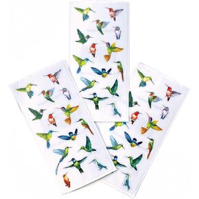 Paper House Productions Shiny Foil Enamel Effect Sticker Sheet for Crafts, Scrapbooking & Collecting - Hummingbirds