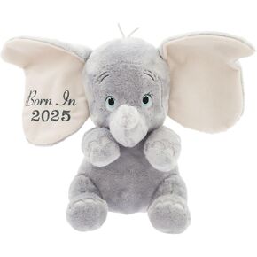 Disney Store Official 'Born in 2025' Dumbo Plush Baby Toy - Soft Stuffed Animal with Embroidered Features, Floppy Ears, Soft Fill - Cute Toys for Babies