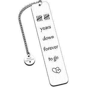 10 Year Tin Anniversary Wedding Gifts, 10th Anniversary Tin Gifts for Couple, 10th Anniversary Bookmark, Tin Gifts for 10th Anniversary, 10th Anniversary for Parents, Aluminum Anniversary Gift Ideas