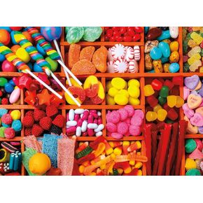 Ceaco – Candy Box - 300 Piece Jigsaw Space Saver Puzzle – Puzzles for Smaller Spaces and Surfaces