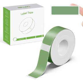 Nelko Genuine P21 Label Maker Tape, Adapted Label Print Paper, 14x40mm (0.55"x1.57"), Standard Laminated Labeling Replacement, Multipurpose of P21 Label Maker, 180 Tapes/Roll, 1 Roll, Army Green