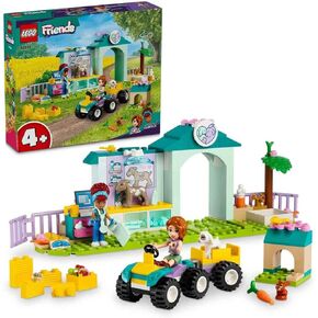 LEGO Friends Farm Animal Clinic, Farm Set with Veterinarian Toy for Children from 4 Years, Includes 2 Figures and 3 Animals Including Goat and Rabbit Figure, Gift for Girls and Boys 42632