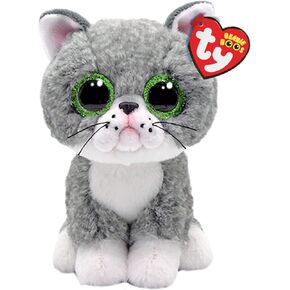 Ty Beanie Boos Fergus The Cat with Big Green Eyes and Glitter - The Plush with Big Sparkly Eyes 15 cm T36581