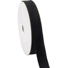 Black Cotton Webbing Straps for Tote Bags-10 Yards 3/4 inch Flat Polyester Cotton Heavy Weave Durable Straps for Handles Crafting Belt Making Clothing Outdoor Projects