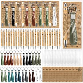25 Sets Christian Church Gift Bulk Bible Verse Bamboo Pen Religious Silicone Keychain Scripture Bookmark 2''x 6'' Emergency Numbers Bible Study Gift(Classic Color,English)