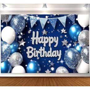 زرقاء عيد ميلاد سعيد خلفية الرجال 7x5ft لافتة عيد ميلاد سعيد لأزرق للرجال زخارف عيد ميلاد سعيد للرجال زخارف عيد ميلاد زرقاء للأولاد ديكور عيد ميلاد زرقاء لافت