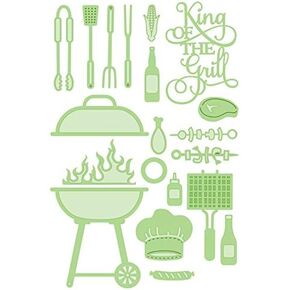 BBQ Grilling Tools Set Cutting Dies,DIY Scrapbooking Artist Metal Cutting Dies Stencils for DIY Scrapbooking Paper Cards Masking Decorative Crafts Supplies New 2019