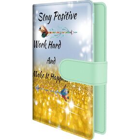 BVYA Budget Binder, Premium Printed Patterns PU Leather Loose Leaf Notebook Binder Cover, Financial Management Notebook Binder in Saudi Arabia