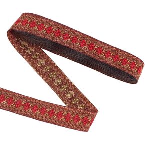 PH PandaHall 7.7 Yards Vintage Jacquard Ribbon Embroideried Lace Trim 3/4 inch Rhombus Woven Trim Ethnic Style Ribbon Boha Sewing Trim for DIY Crafts Costume Sewing Gift Wrapping Decor
